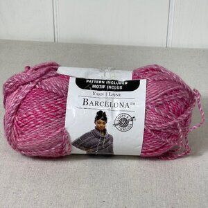 Loops & Threads BARCELONA Yarn 7 oz Peony BT-11 Bulky NEW Marled Twisted